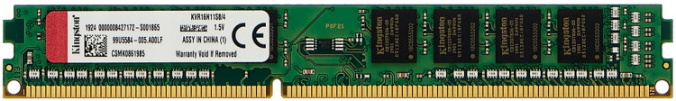Kingston ValueRAM 4GB 1600MHz CL11 (KVR16N11S8/4)