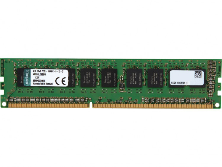 Оперативная память Kingston  KVR13LE9S8/4, 4 ГБ DDR3 1333 МГц DIMM CL9
