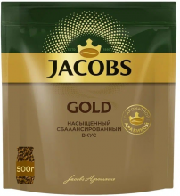 Кофе растворимый Jacobs Gold, 500гр.