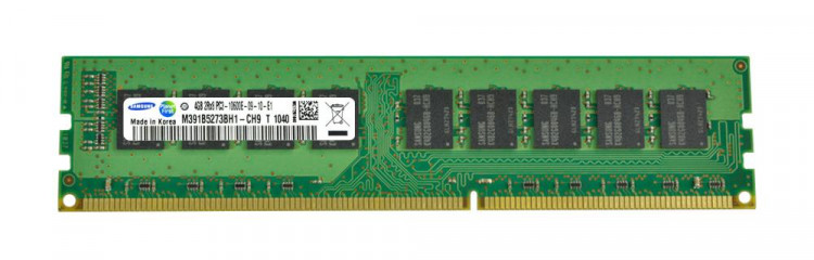 Оперативная память Samsung 1x 4GB DDR3-1333 ECC UDIMM PC3-10600E Dual Rank x8 Module M391B5273BH1-CH9