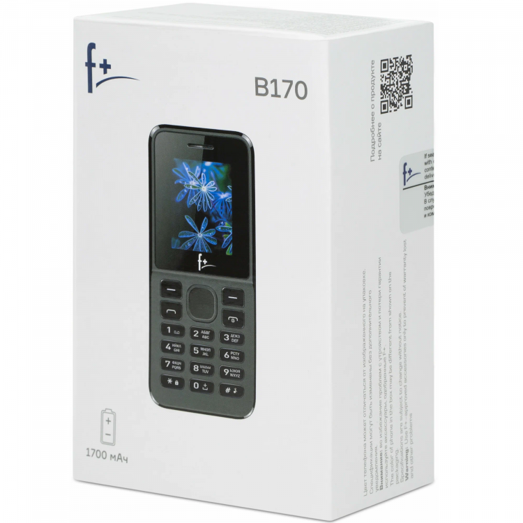 Мобильный телефон F+ B170 черный