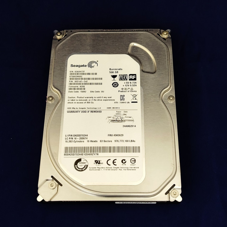 Жесткий диск Seagate ST500DM002, 500 Гб, 16 МБ, 7200 об/мин.