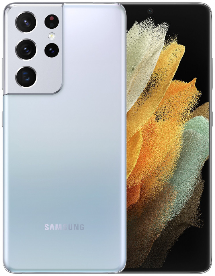 Samsung Galaxy S21 Ultra 5G (SM-G998B) 12/256 ГБ, Серебряный фантом